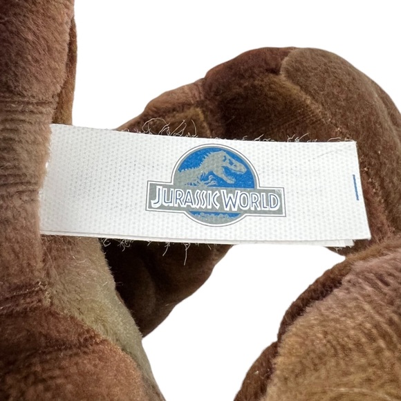 Jurassic World Brown Dinosaur T-Rex Plush 10” X 13” Stuffed Toy EUC - Picture 6 of 10